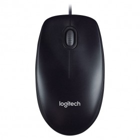 Logitech Wired Optical Mouse Kabel - M100R - Black - 1