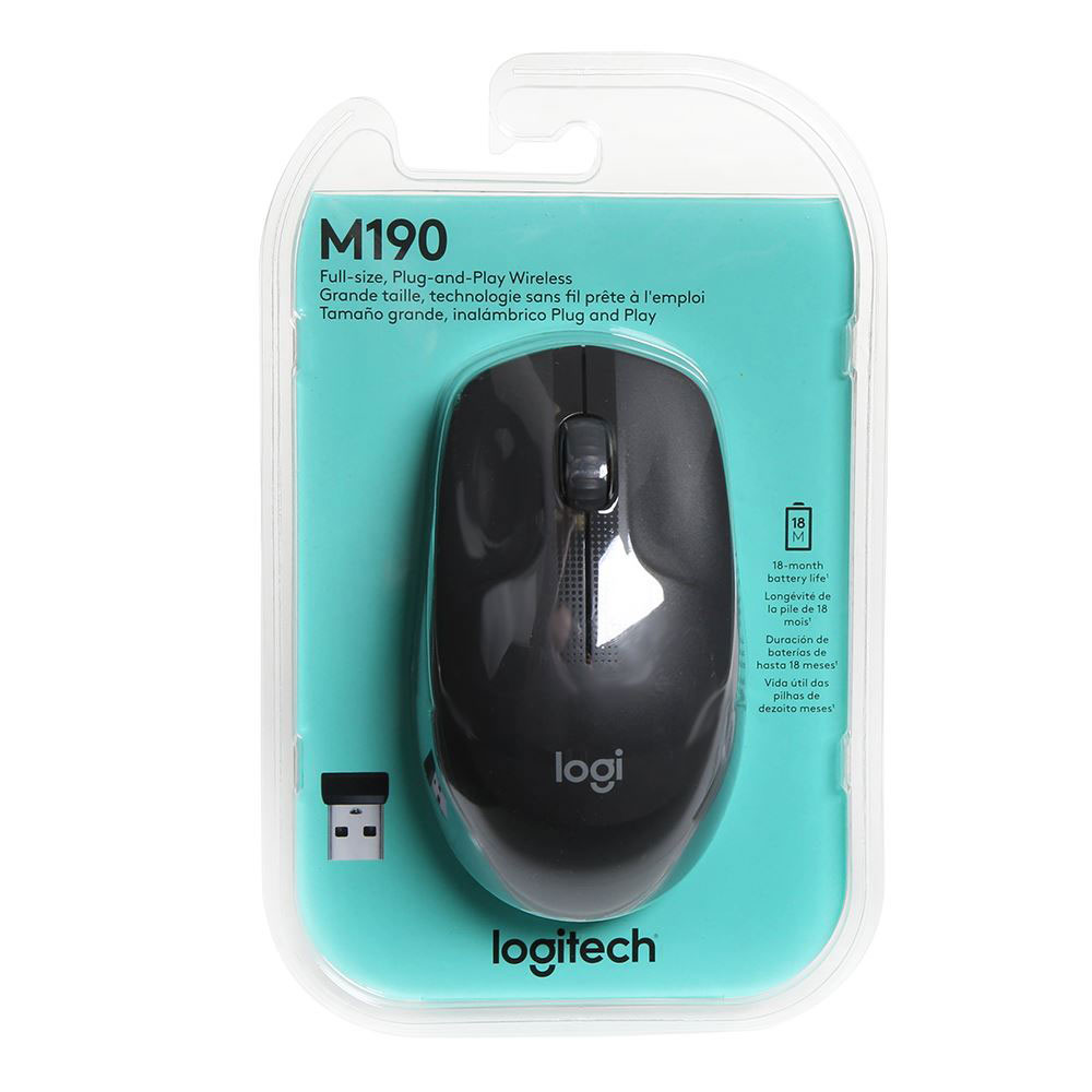 Gambar produk Logitech Full Size Wireless Mouse - M190