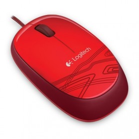 Logitech Wired Mouse - M105 - Red - 3