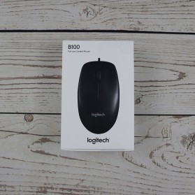 Logitech Wired Mouse - B100 - Black - 5