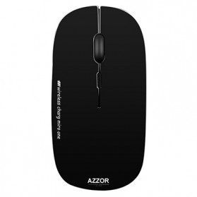 Azzor Super Slim Silent Optical Wireless Mouse 2.4GHz - N5 - Glossy Black
