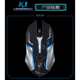 Leopard Mouse Gaming LED RGB 1600 DPI - K1 - Black - 2