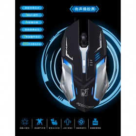 Leopard Mouse Gaming LED RGB 1600 DPI - K1 - Black - 3