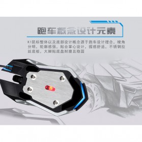 Leopard Mouse Gaming LED RGB 1600 DPI - K1 - Black - 7