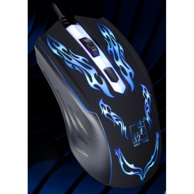Leopard Mouse Gaming LED RGB 1200 DPI - 139 - Black - JakartaNotebook.com