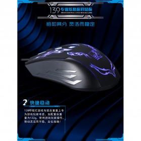 Leopard Mouse Gaming LED RGB 1200 DPI - 139 - Black - 2