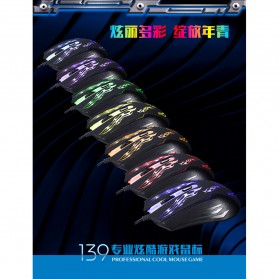 Leopard Mouse Gaming LED RGB 1200 DPI - 139 - Black - 8