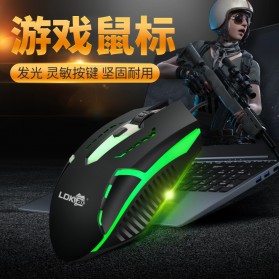 LDKAI Mouse Gaming LED RGB 1200 DPI - D2 - Black - 3