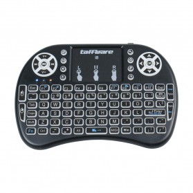 Taffware Air Mouse Wireless Mini Keyboard RGB 2.4GHz Dengan Touch Pad - I8 - Black - 2
