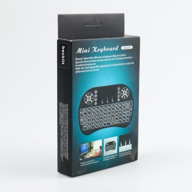 Taffware Air Mouse Wireless Mini Keyboard RGB 2.4GHz Dengan Touch Pad - I8 - Black - 10