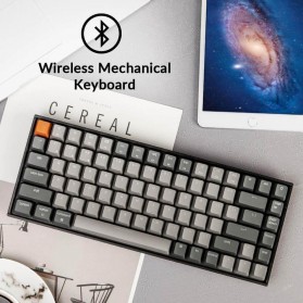 Keychron Wireless Mechanical Keyboard 84 Keys White Backlit Gateron Red Switch - K2-A-V2 - Gray/Red - 4