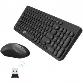 FD Wireless Keyboard Mouse Combo Ergonomis 2.4GHz - IK6630 - Black