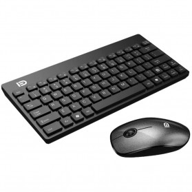 FD Wireless Keyboard Mouse Combo Ergonomis 2.4GHz - G1500 - Black