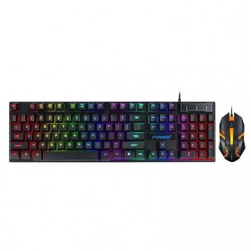FOREV Gaming Keyboard LED RGB with Mouse 1000DPI - FV-Q305S - Black