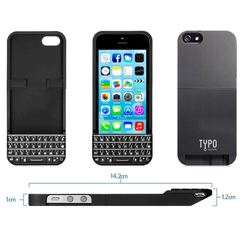 Typo Keyboard Case for iPhone 5/5s/SE - Black 