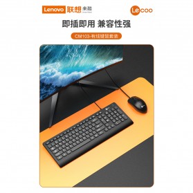 Lenovo Lecoo Combo Keyboard + Mouse Wired - CM103 - Black - 2