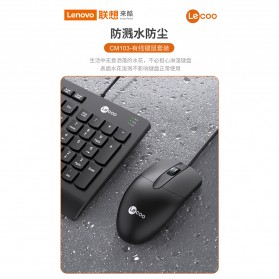Lenovo Lecoo Combo Keyboard + Mouse Wired - CM103 - Black - 3