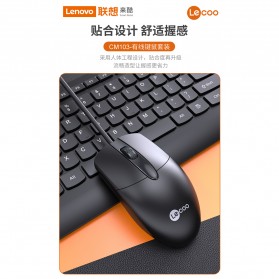 Lenovo Lecoo Combo Keyboard + Mouse Wired - CM103 - Black - 7