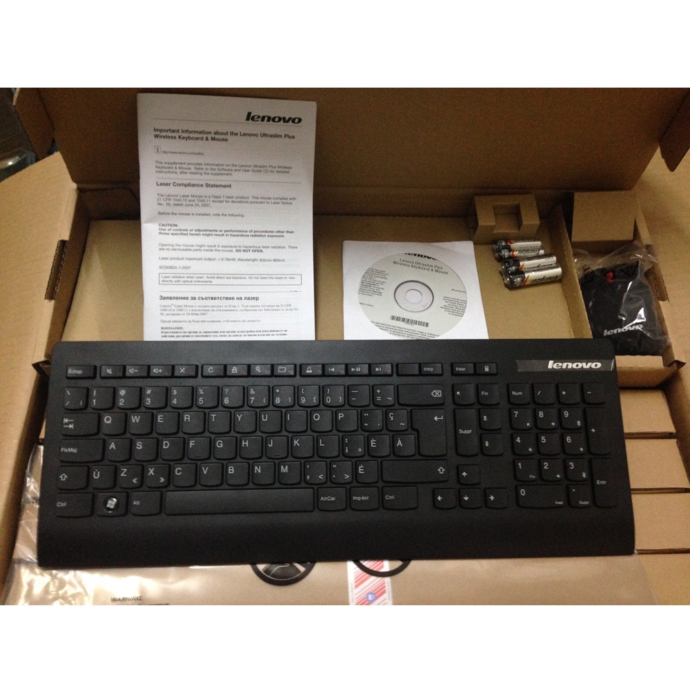 Lenovo Ultraslim Plus Wireless Keyboard and Mouse Lang 