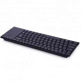 AVATTO Bluetooth Keyboard Dengan Mouse Pad & Touch Numpad - BT10 - Black - 10