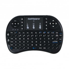 Taffware Mini Keyboard Wireless 2.4GHz dengan Touch Pad & Fungsi Mouse - i8 - Black