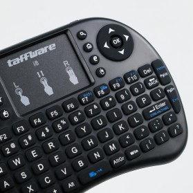 Taffware Mini Keyboard Wireless 2.4GHz dengan Touch Pad & Fungsi Mouse - i8 - Black - 3