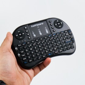 Taffware Mini Keyboard Wireless 2.4GHz dengan Touch Pad & Fungsi Mouse - i8 - Black - 5