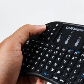 Taffware Mini Keyboard Wireless 2.4GHz dengan Touch Pad & Fungsi Mouse - i8 - Black - 6
