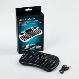 Taffware Mini Keyboard Wireless 2.4GHz dengan Touch Pad & Fungsi Mouse - i8 - Black - 7