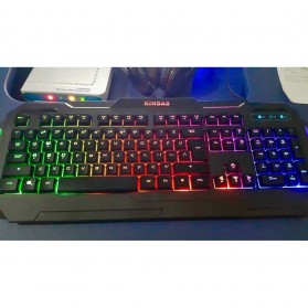 Kinbas Keyboard Gaming USB dengan Lampu LED - VP-X9 - Black - 3