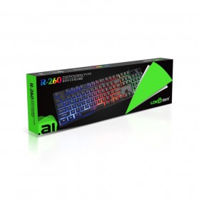 LDKAI Gaming Keyboard RGB LED Wired - R260 - Black White - 5