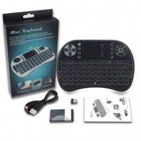 Air Mouse Wireless Keyboard RGB 2.4GHz Dengan Touch Pad - I8-3C - Black - 3