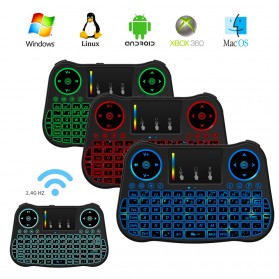 Mini MT08 Air Mouse Wireless Keyboard RGB 2.4GHz with Touchpad - Black - 2