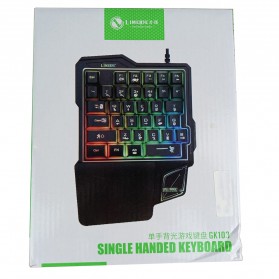 LIMEIDE Single Hand Gaming Keyboard RGB 35 Keys - GK103 - Black - 6