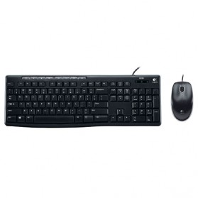 Logitech Media Combo Keyboard and Mouse - MK200 - Black - 1