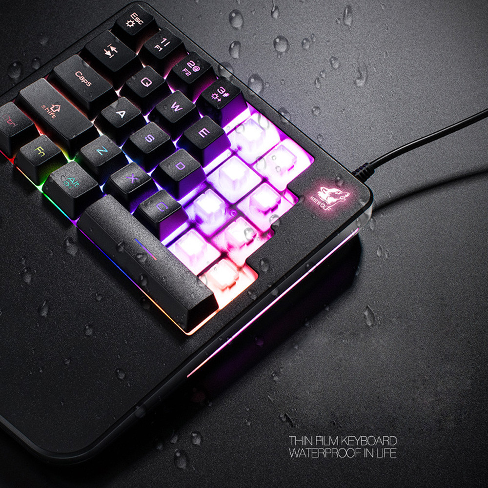 Free Wolf Portable Gaming Keyboard RGB 28 Keys K11