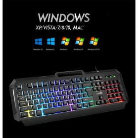 LDKAI Gaming Keyboard LED with Mouse - 829 - Black - 8