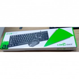 LDKAI Wired Keyboard Mouse Combo Set Ergonomic - LDK-1700 - Black - 6