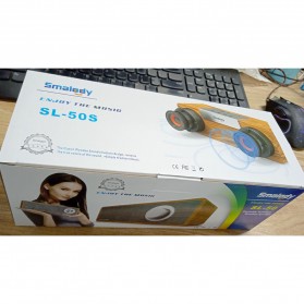 Smalody Wooden Bluetooth Speaker Stereo Soundbar - SL-50 - Gray - 11