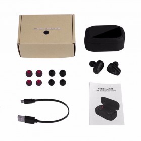 TWS Sport True Wireless Bluetooth Earphone Headset with Charging Case - A7 - Black - 7