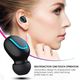 HESTIA TWS Sport True Wireless Bluetooth 5.0 Earphone with Charging Dock - HBQ-Q32 - Black - 4