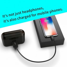 HESTIA TWS Sport True Wireless Bluetooth 5.0 Earphone with Charging Dock - HBQ-Q32 - Black - 5