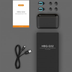 HESTIA TWS Sport True Wireless Bluetooth 5.0 Earphone with Charging Dock - HBQ-Q32 - Black - 6
