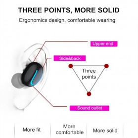 HESTIA TWS Sport True Wireless Bluetooth 5.0 Earphone with Charging Dock - HBQ-Q32 - Black - 9