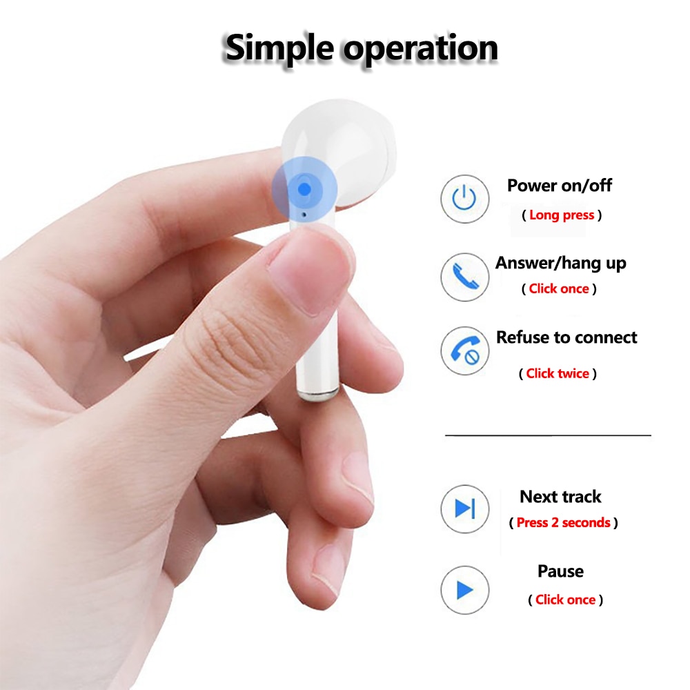 WOJOQ TWS Earphone Bluetooth Headset 5 