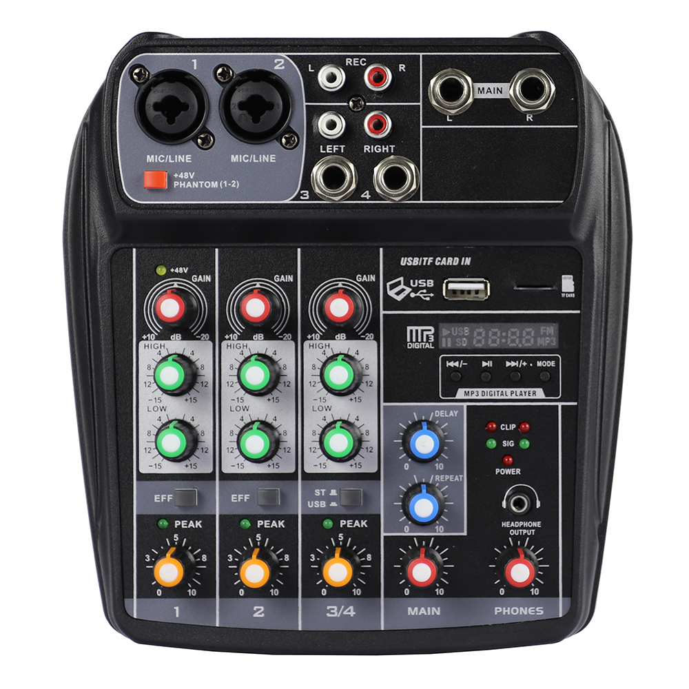 TEYUN Professional Mixing Console Monitor Effect Processor 4 Channel