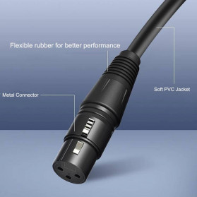 TaffSTUDIO Kabel XLR M/F OFC Microphone Karaoke Shielded 3 Meter - BOF30 - Black - 4