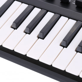 WORLDE Panda Mini Piano Digital 25 Key + DRUM Pad Midi Controller Professional Musical Instrument - Black - 5