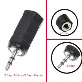 Overfly Adaptor Konverter Audio AUX 2.5mm to 3.5mm - RCX-79 - Black
