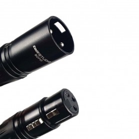 TaffSTUDIO Kabel XLR M/F OFC Microphone Karaoke Shielded 1 Meter - BOF30 - Black - 3